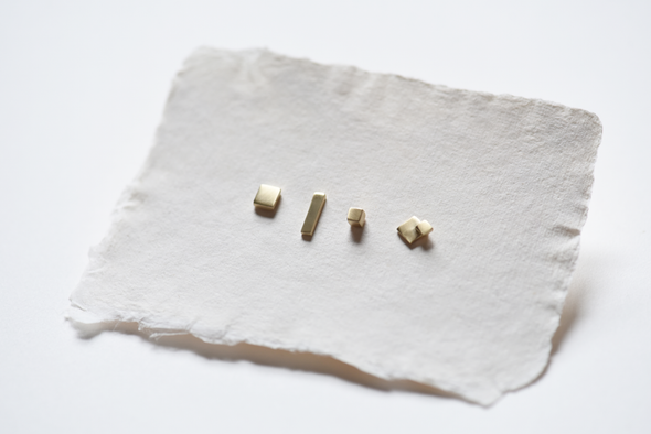Earring Studs - Set of 4 Brass