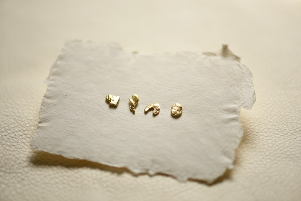 Earring Studs - Set of 4 Brass
