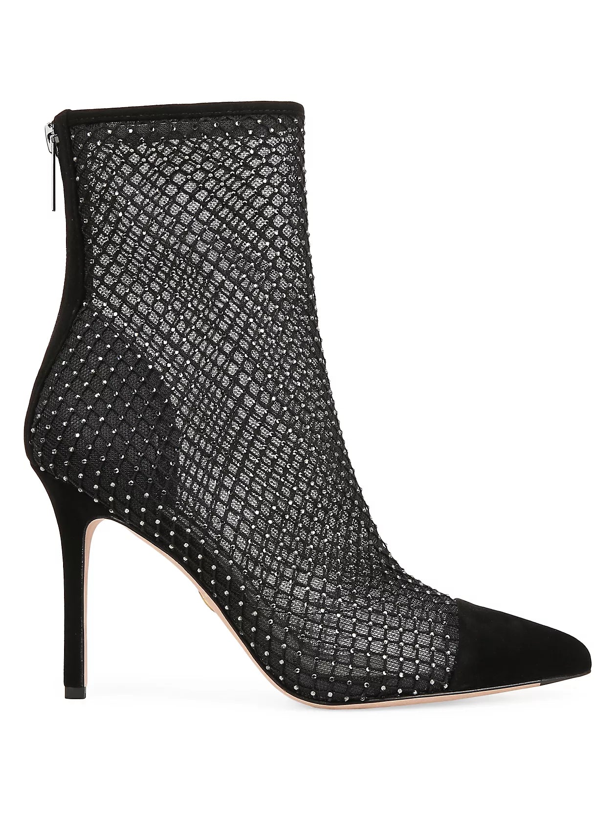 Lisa Cap-Toe Mesh Mid Heel Bootie