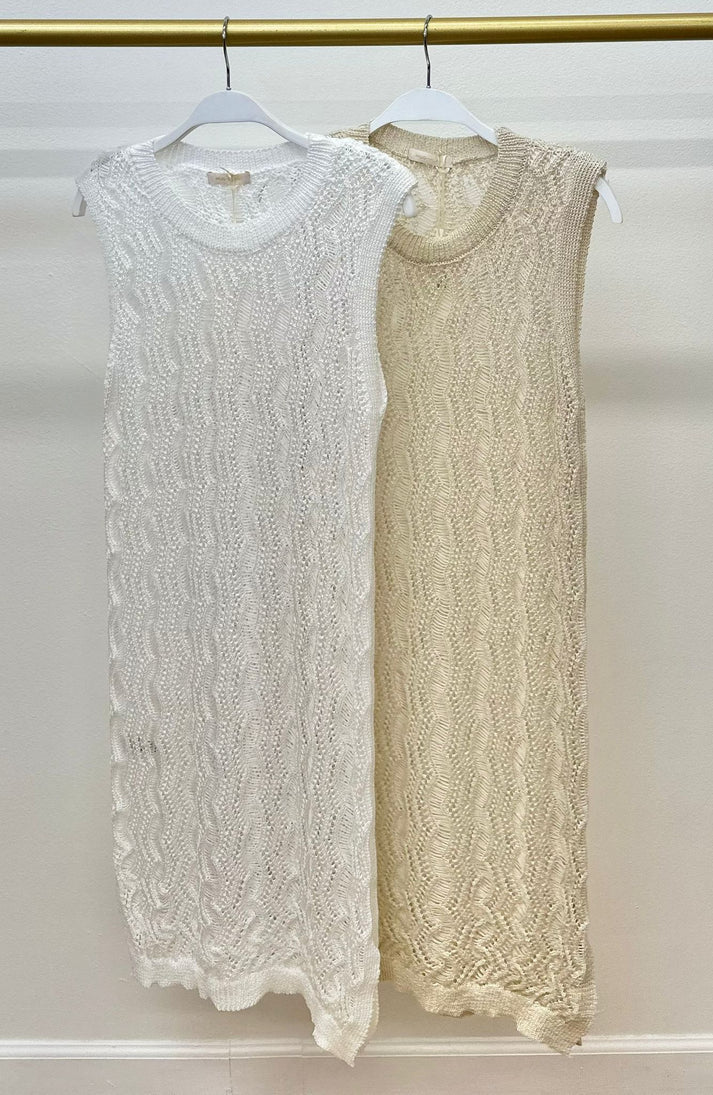 Crochet Sleeveless Midi Dress