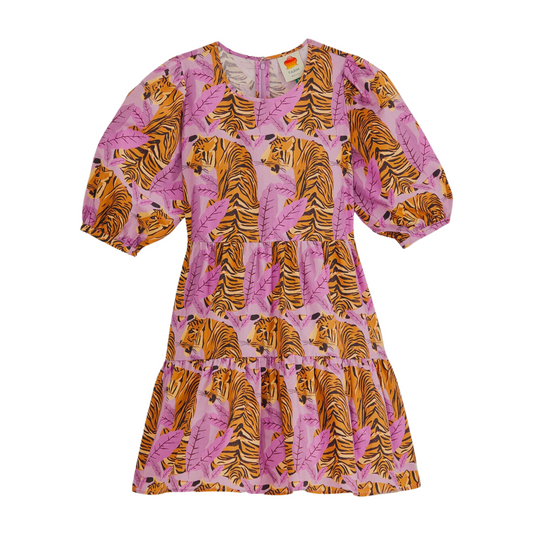 Tiger Leaves Mini Dress
