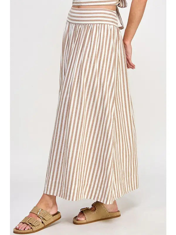 Midi Stripe Skirt