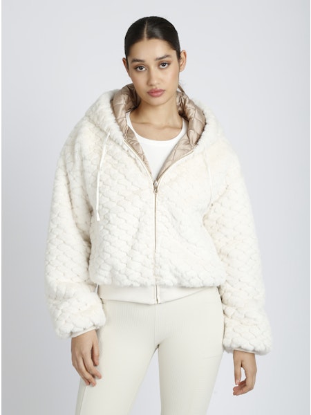 Fawn Reversable Faux Fur Hoodie