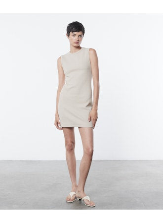 Textured Jacquard Sleeveless Dress