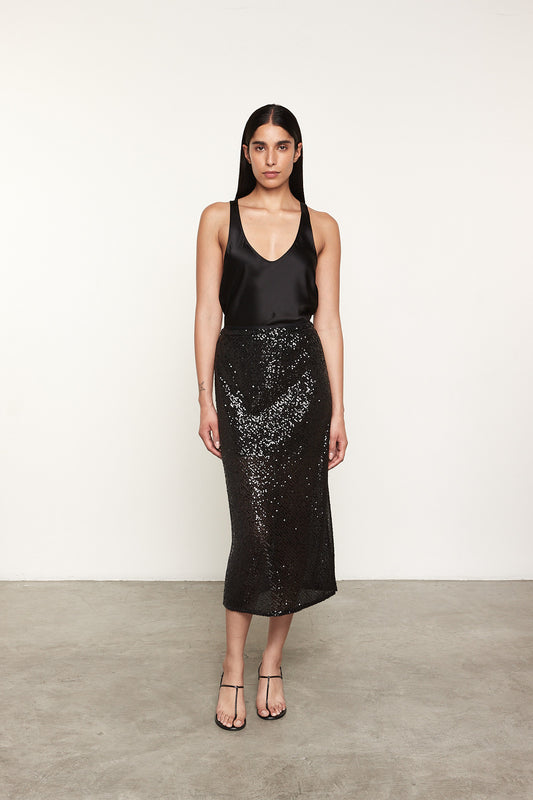 Sequin Bias Skirt