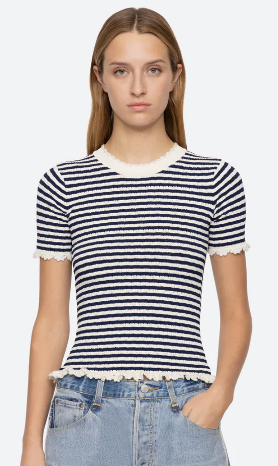 Addy Striped Knit Tee