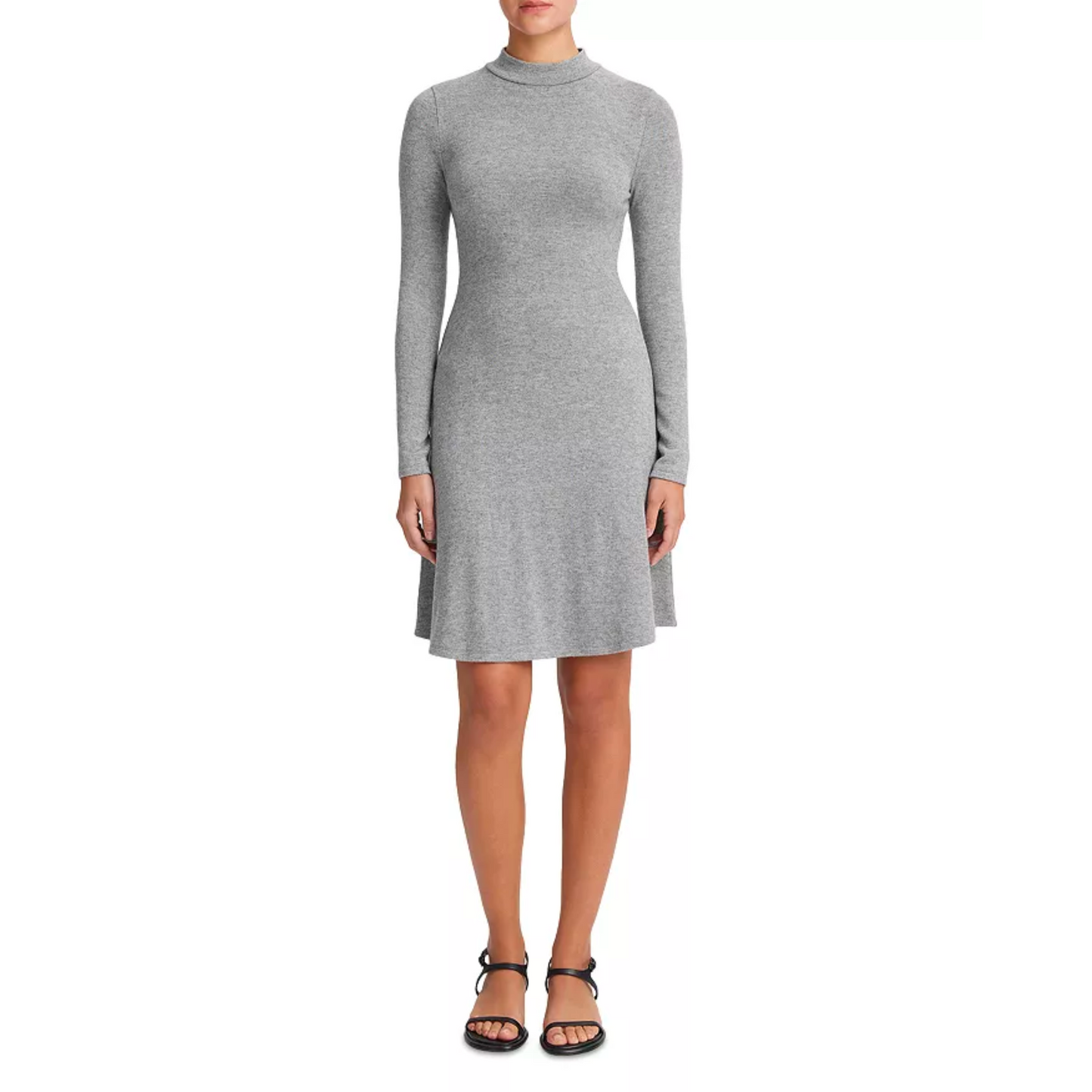 Mock Neck Long Sleeve Dress