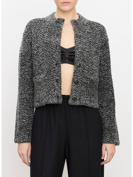 Herringbone Textured Cardi Jacket