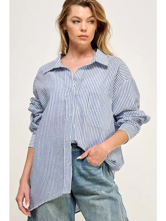 Seersucker Button Down