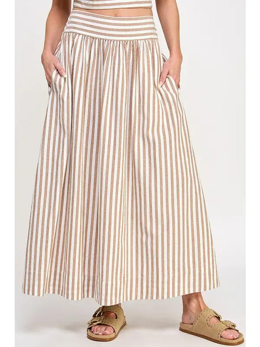 Midi Stripe Skirt