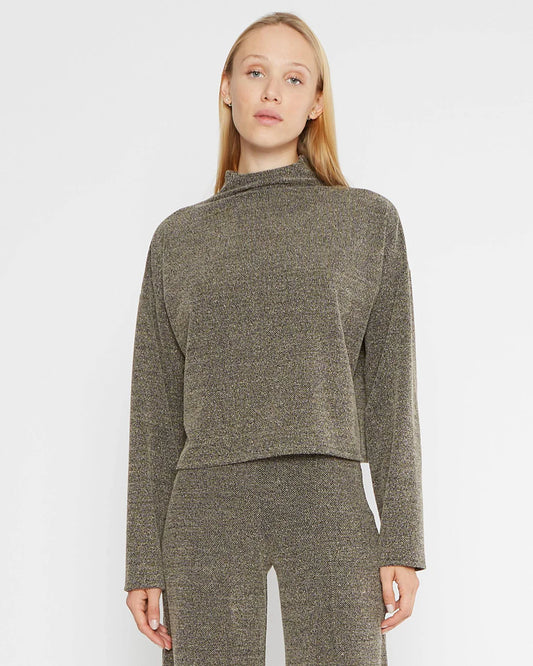 Boucle Funnel Neck Top