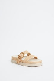 Aida Raffia Buckle Sandal